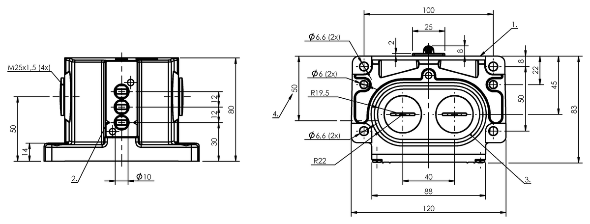 Mechanical multiple position limit switches with safety switch positions