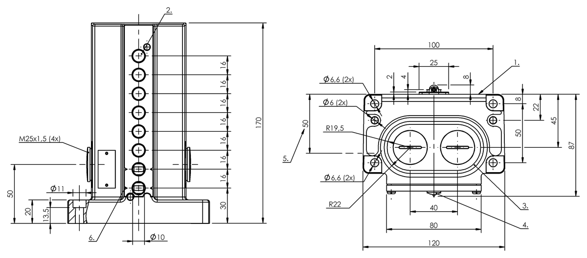 Mechanical multiple position limit switches with safety switch positions