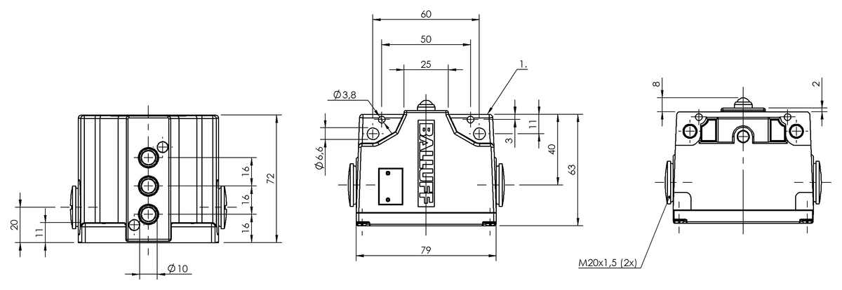 Mechanical multiple position limit switches