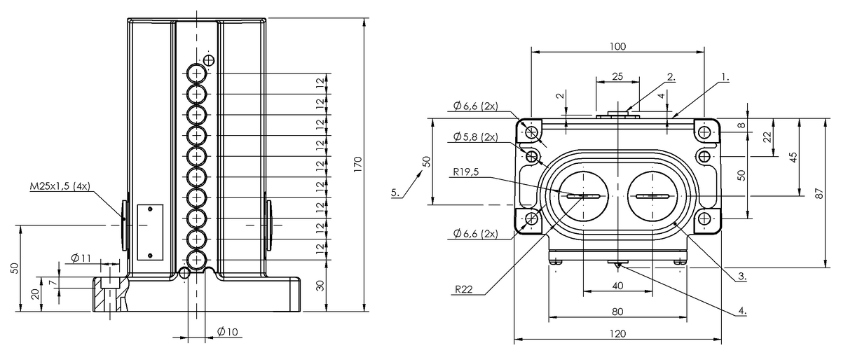 Inductive multiple position limit switches
