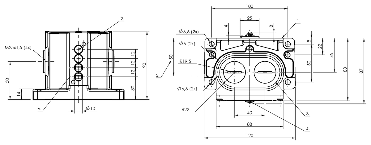 Mechanical multiple position limit switches with safety switch positions