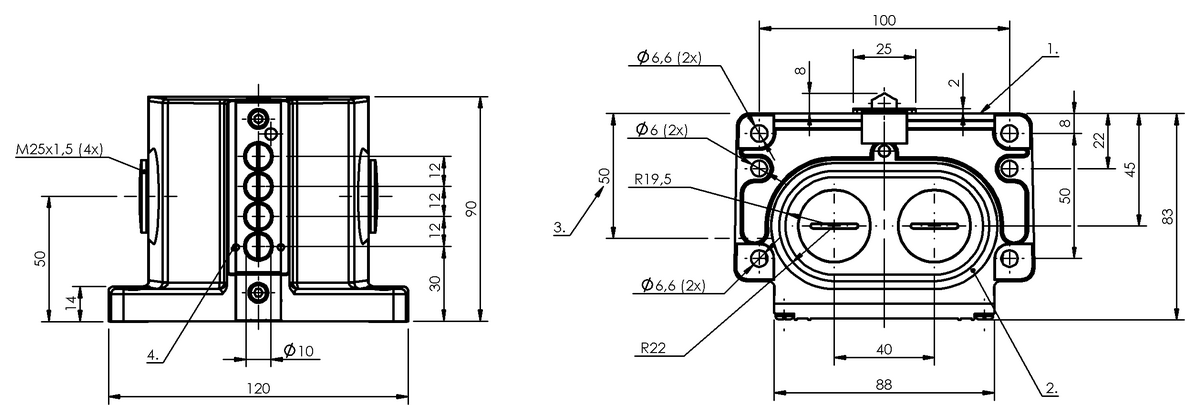 Mechanical multiple position limit switches with safety switch positions