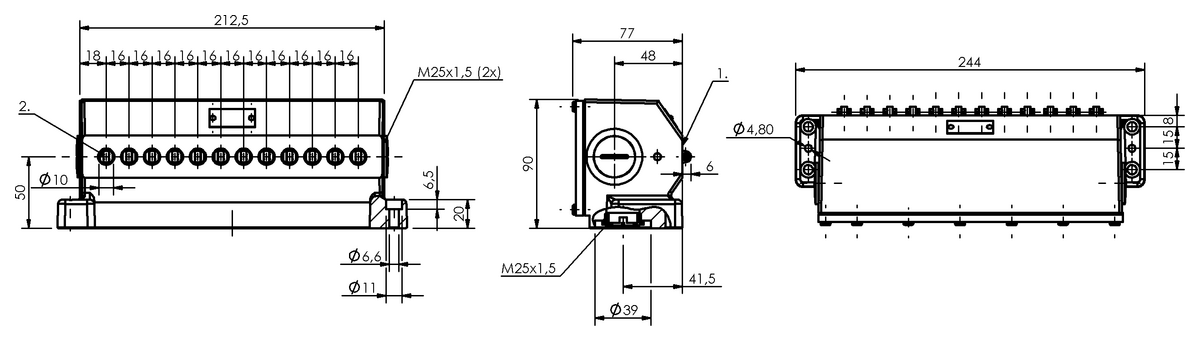 Mechanical multiple position limit switches