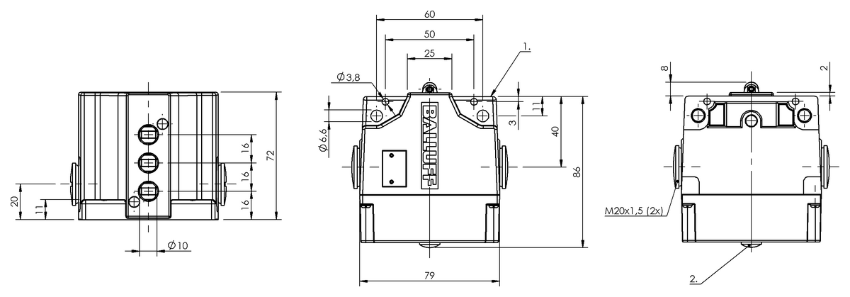 Mechanical multiple position limit switches