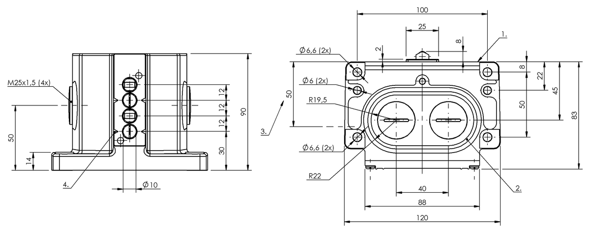 Mechanical multiple position limit switches with safety switch positions