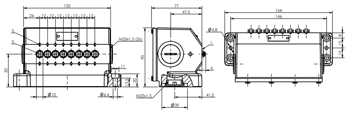 Interruttori di posizione meccanici multipli con punti di commutazione di sicurezza