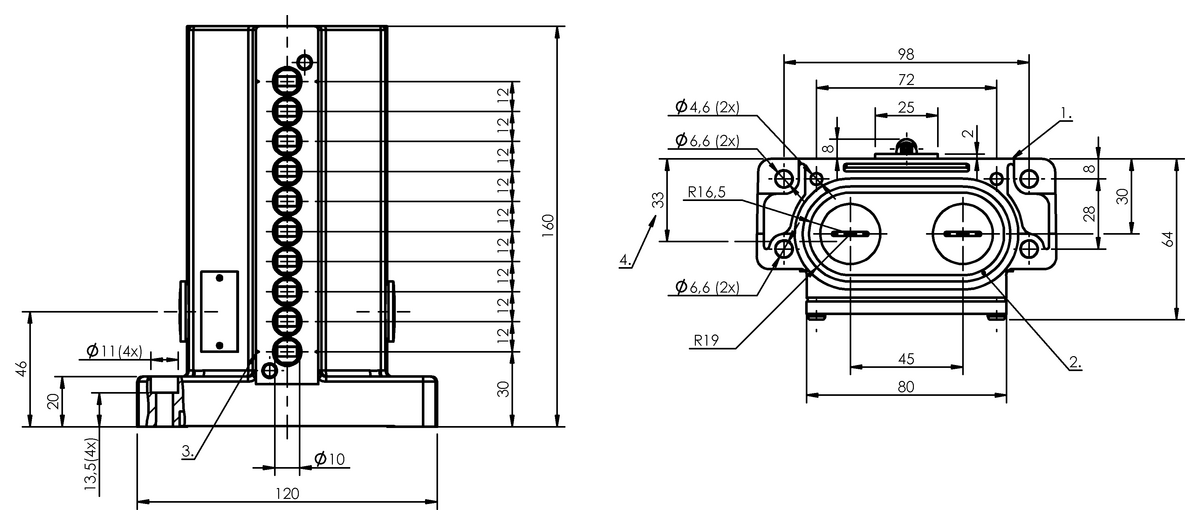 Mechanical multiple position limit switches with safety switch positions