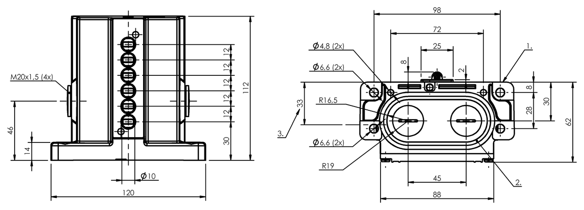 Mechanical multiple position limit switches