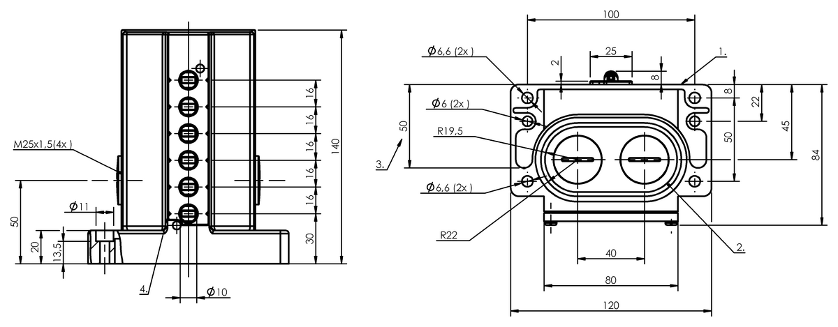 Mechanical multiple position limit switches with safety switch positions