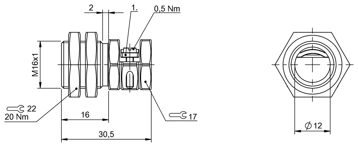 Clamp without fixed stop for proximity switches
