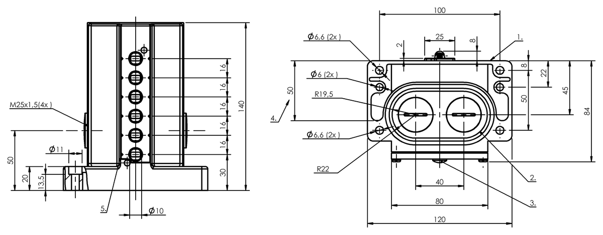 Mechanical multiple position limit switches with safety switch positions