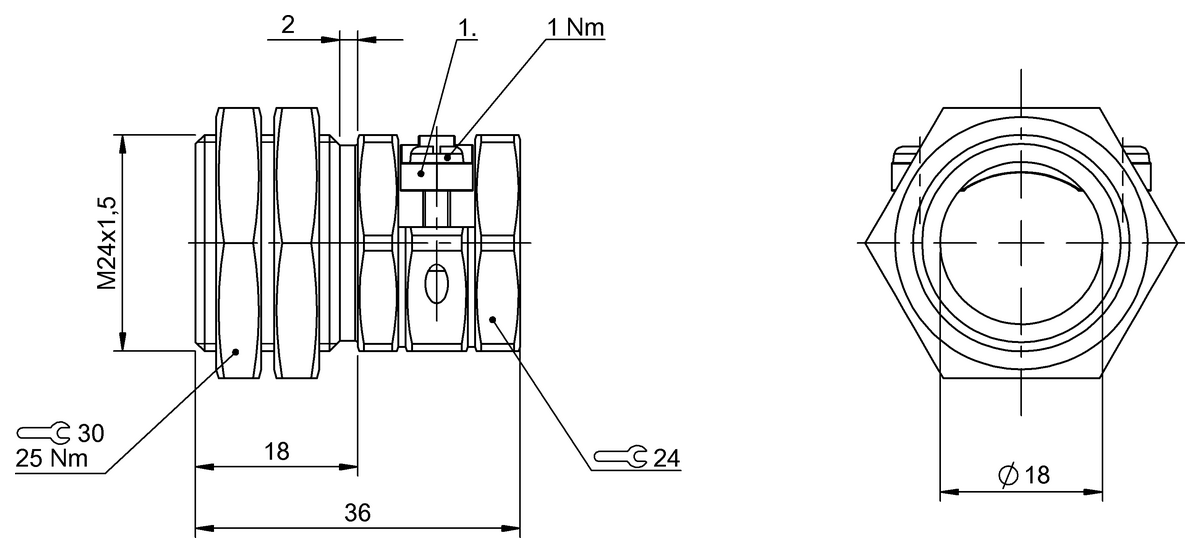 Clamp without fixed stop for proximity switches