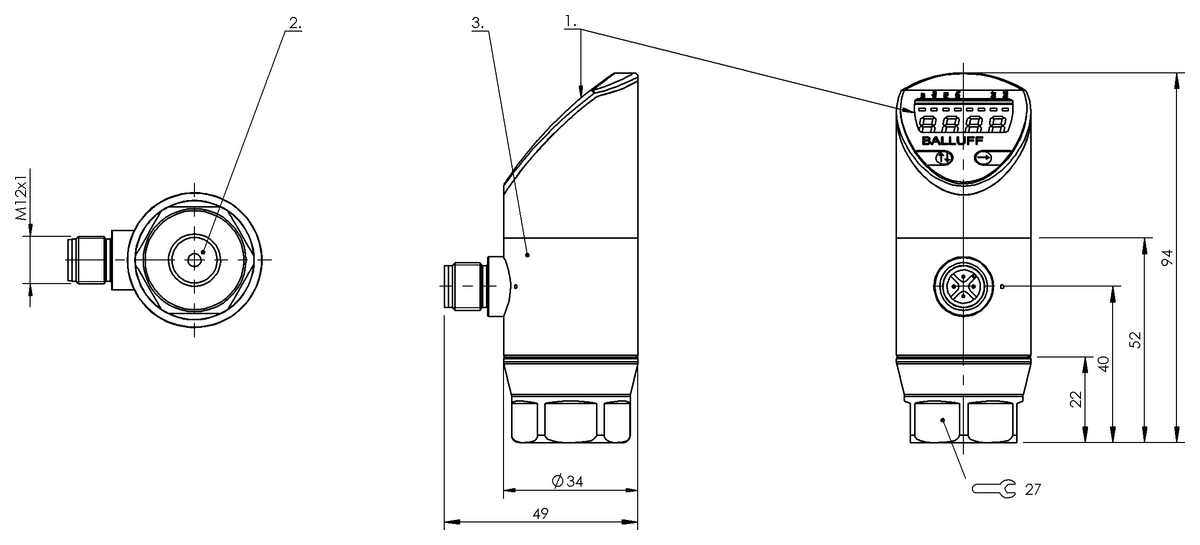 Pressure sensors with display
