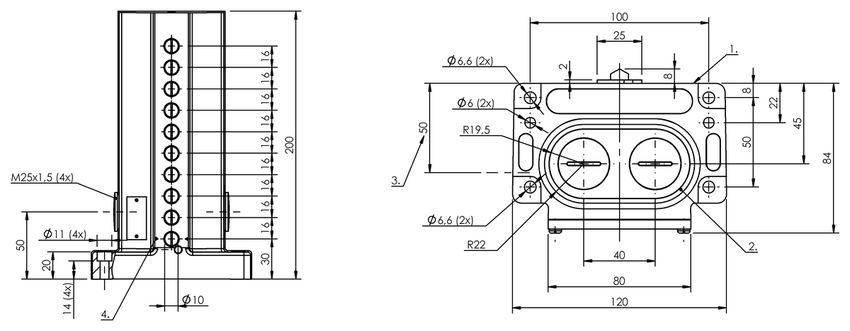 Mechanical multiple position limit switches with safety switch positions
