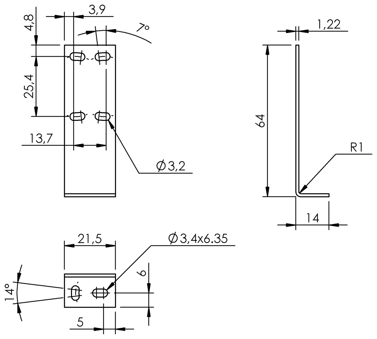 Haltewinkel für optoelektronische Sensoren