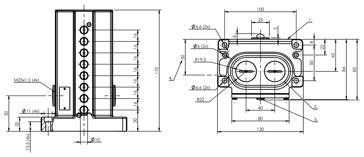 Mechanical multiple position limit switches