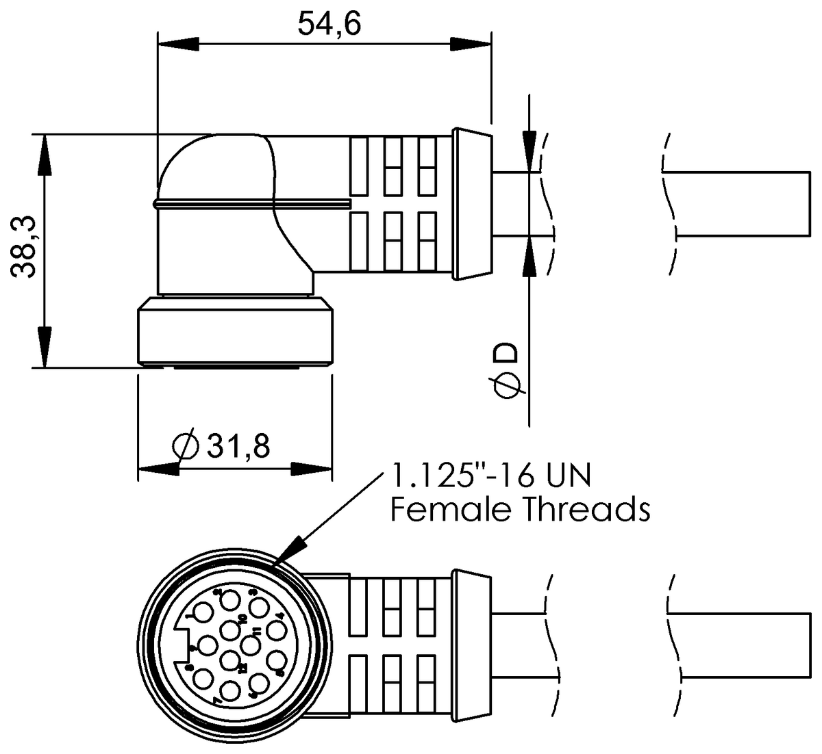 Single-ended cordsets
