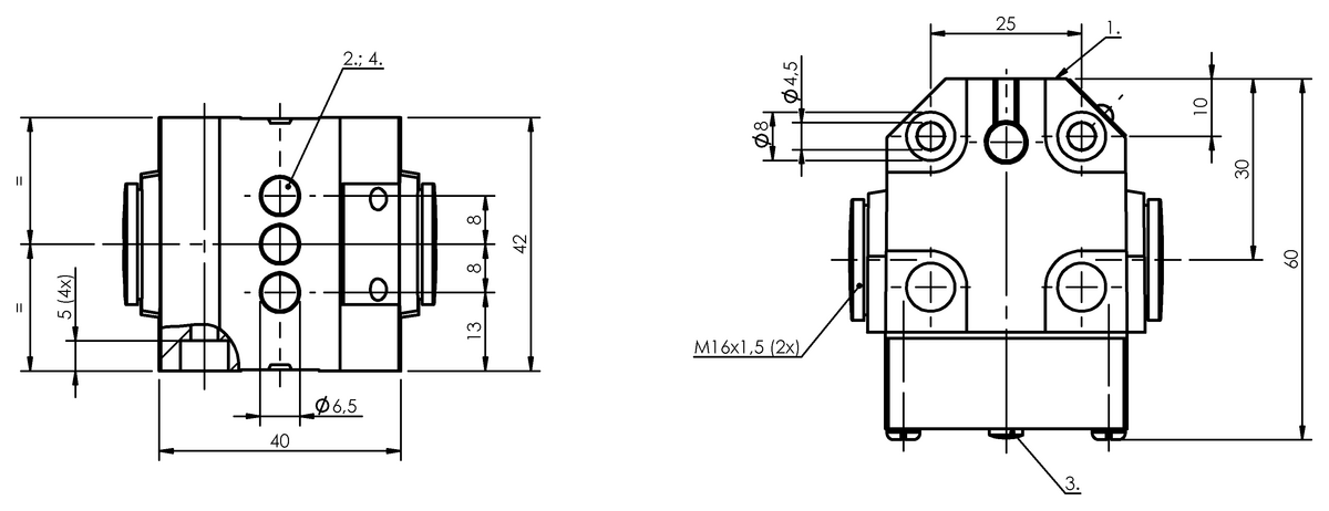 Inductive multiple position limit switches