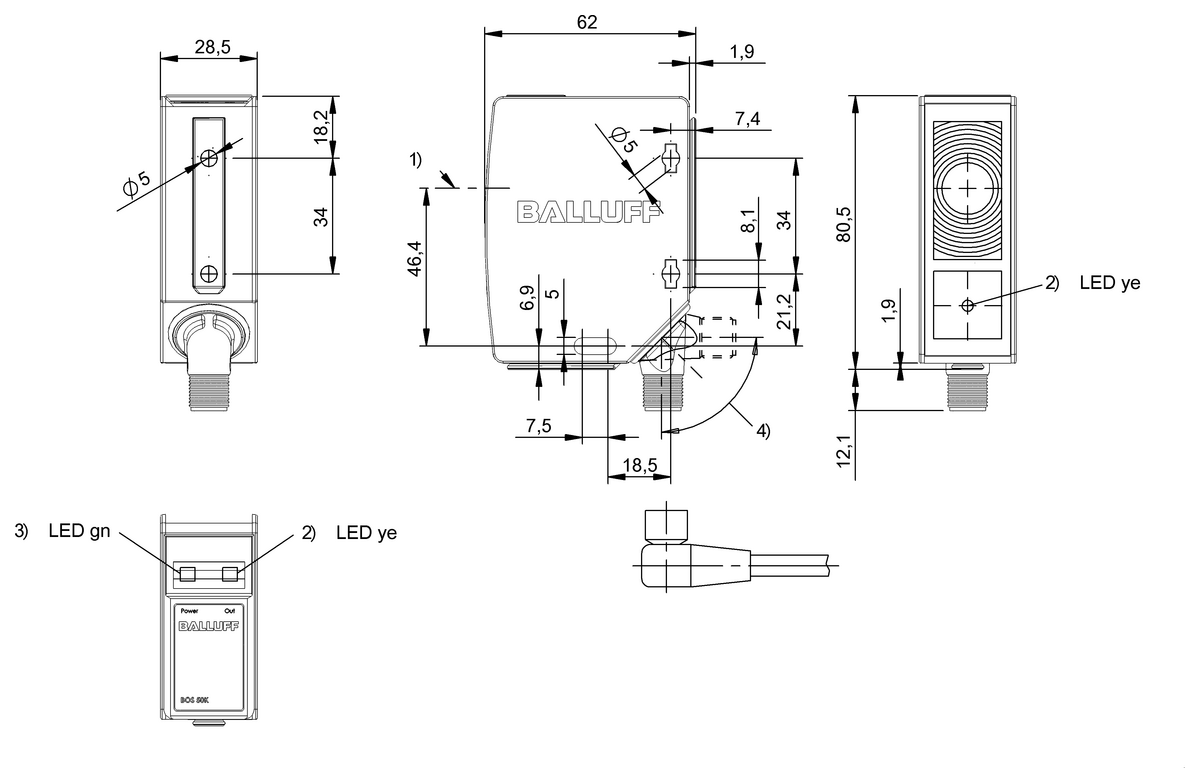 Through-beam sensors
