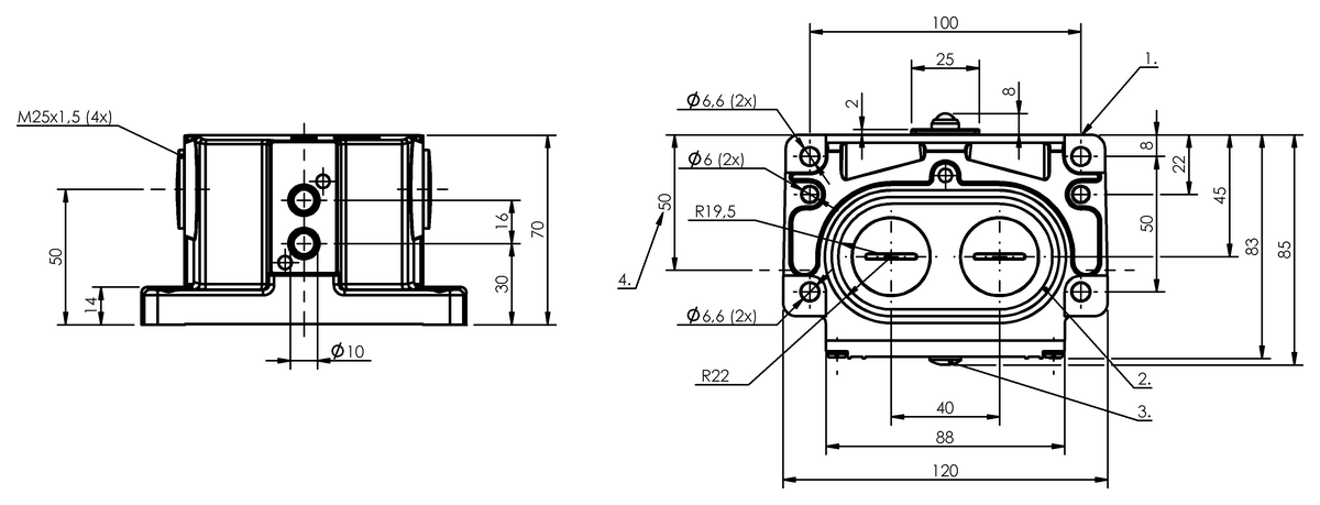 Mechanical multiple position limit switches