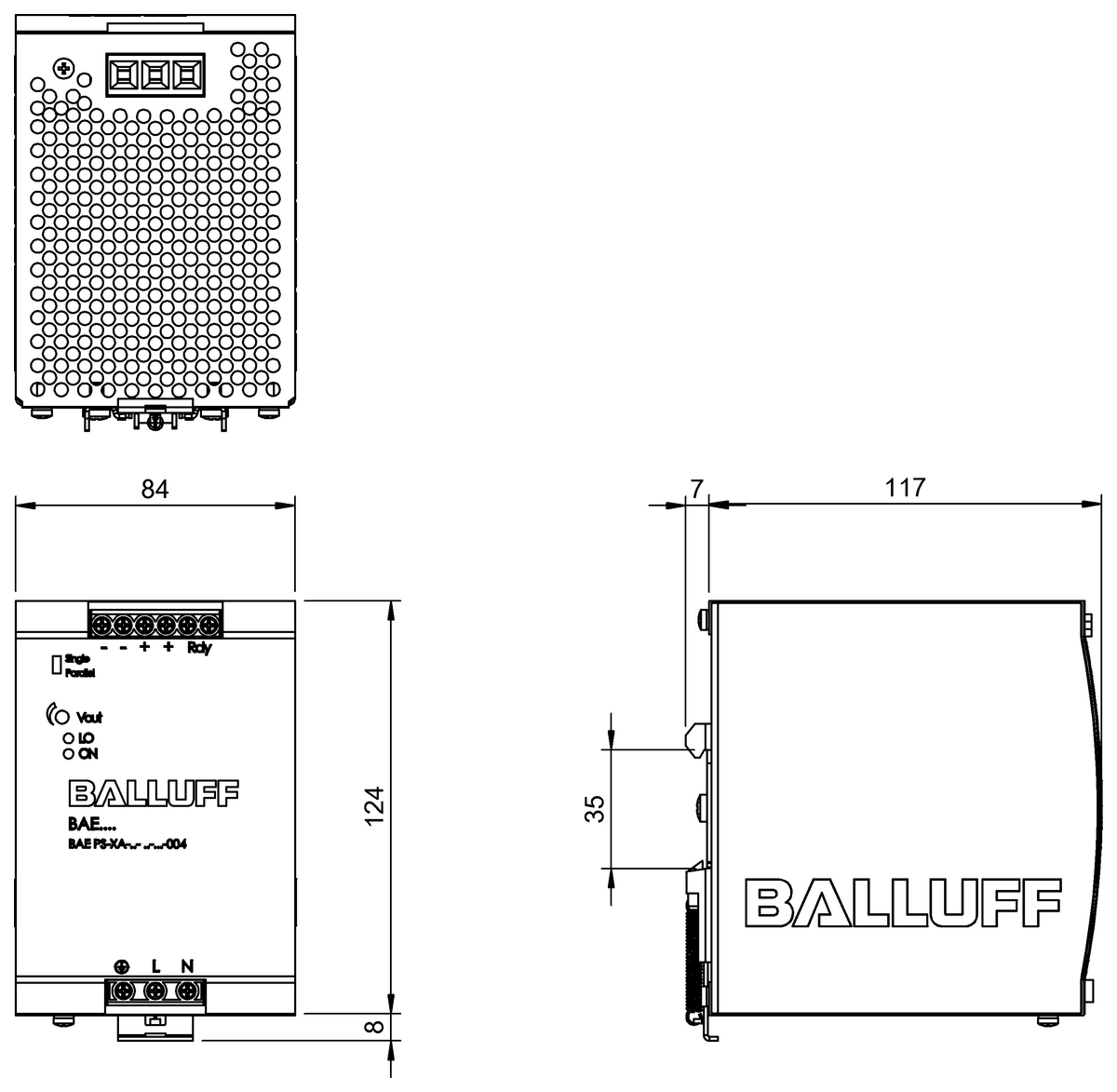 DIN Ray montajlı güç kaynakları