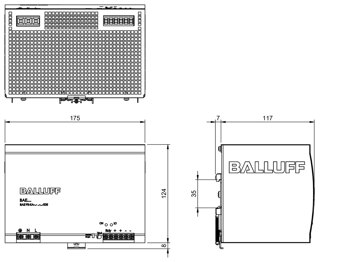 Power supplies for the control cabinet
