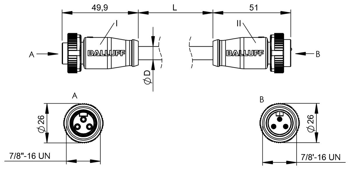 Double-ended cordsets