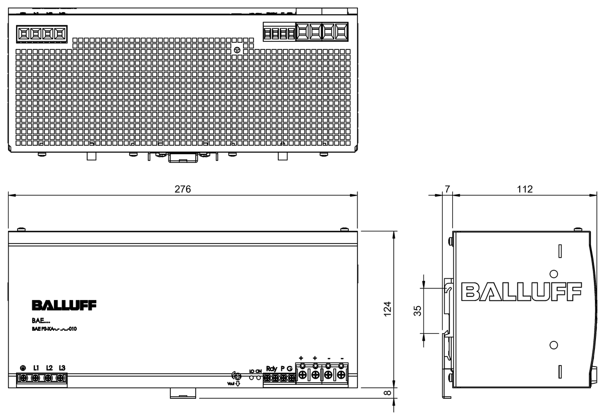 Power supplies for the control cabinet