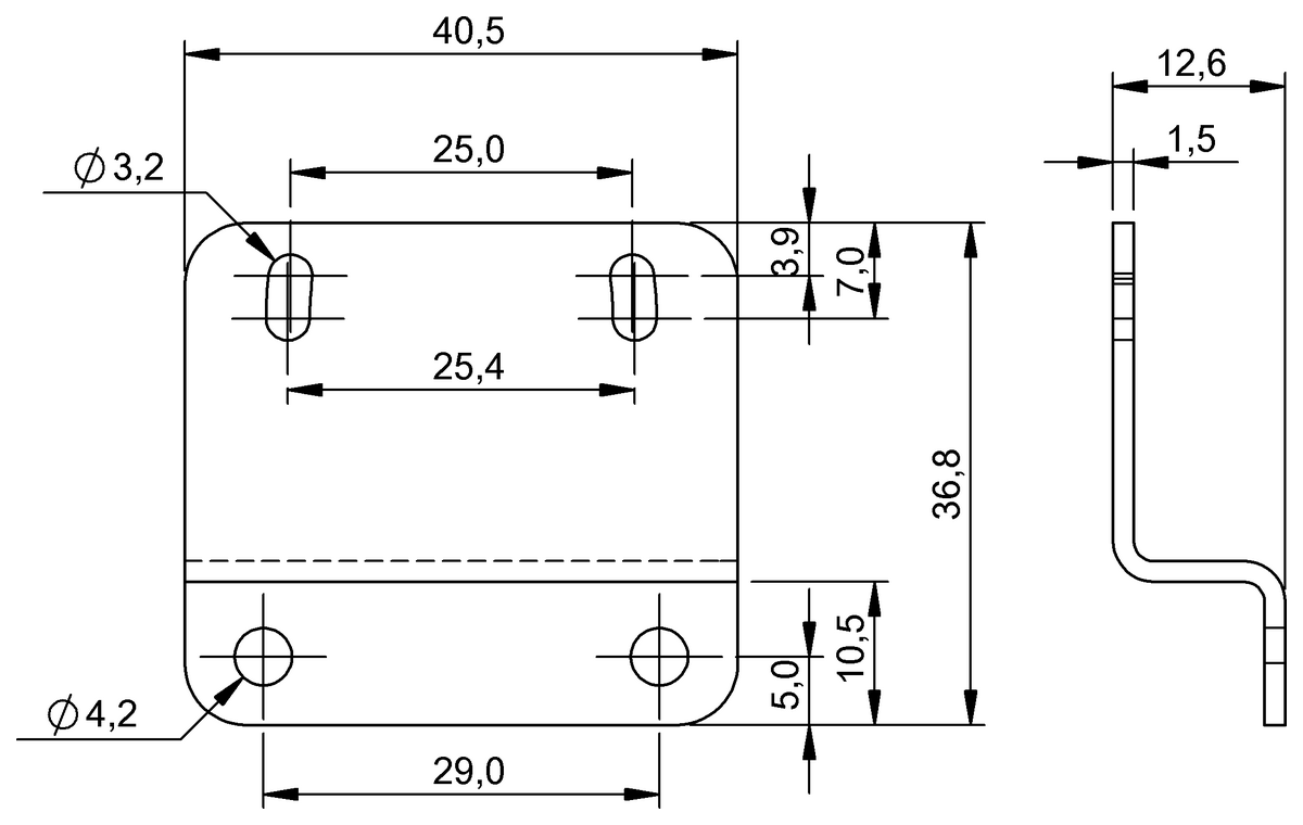 Mounting bracket for photoelectric sensors