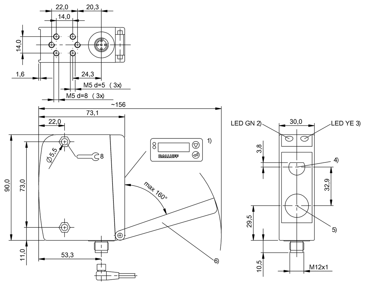 Photoelectric distance sensors
