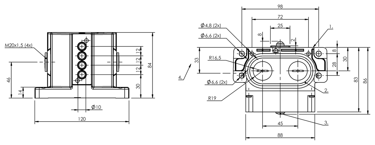 Mechanical multiple position limit switches