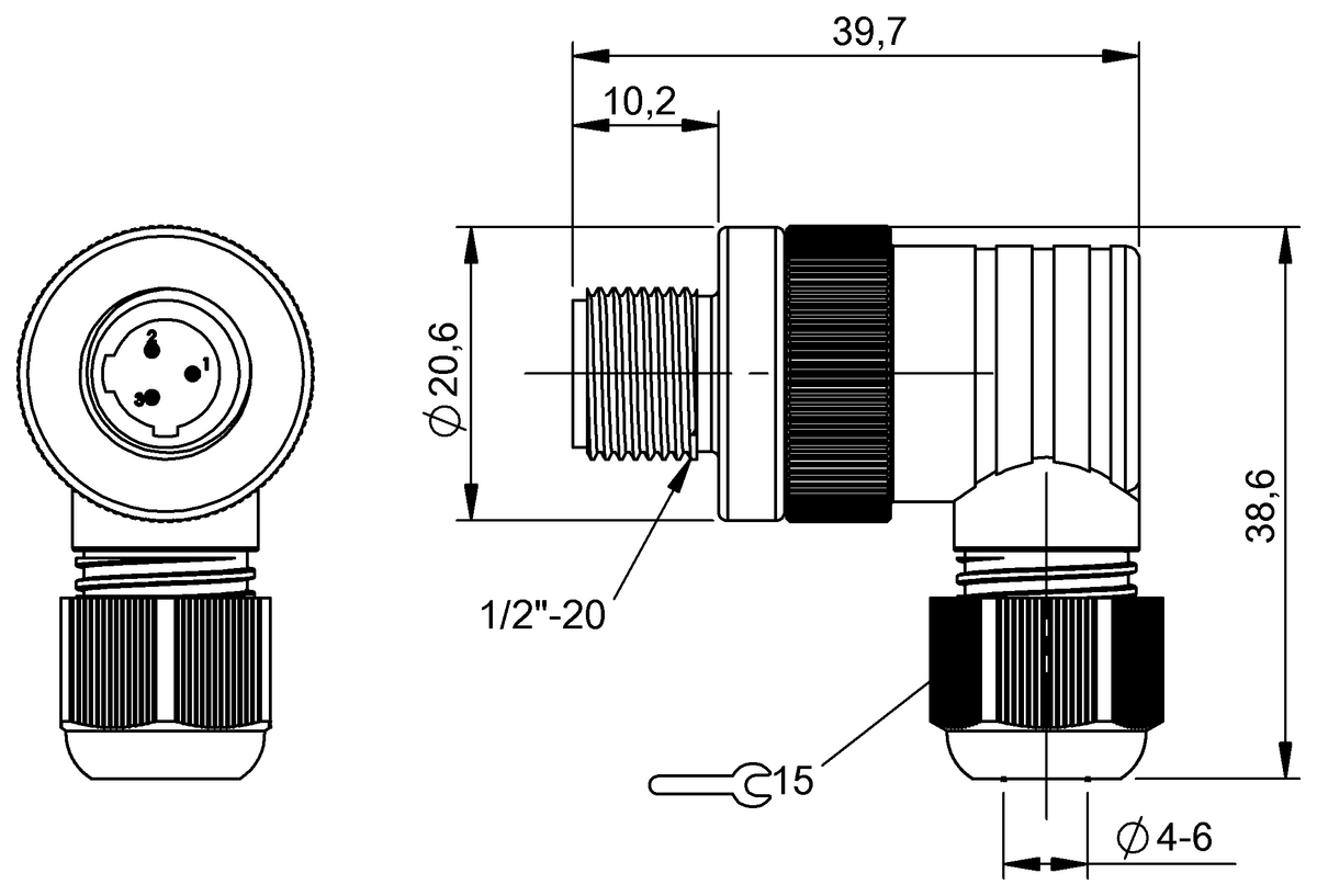 Connettore a cablare