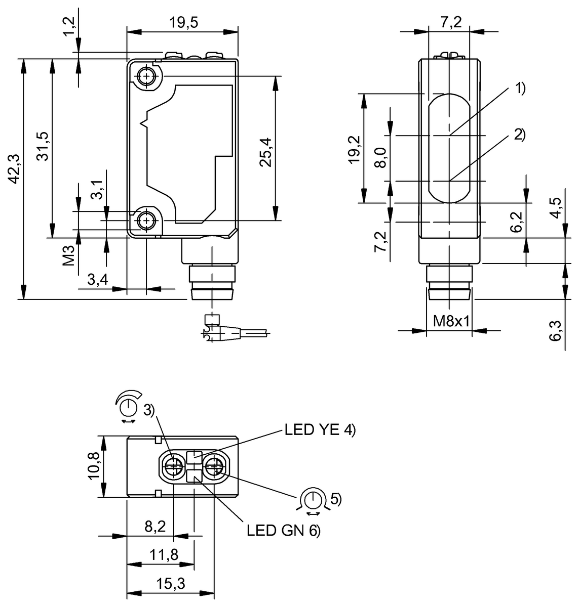 Diffuse sensors