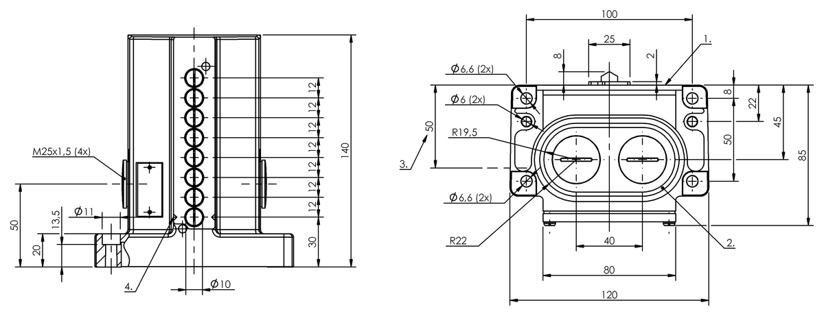 Mechanical multiple position limit switches with safety switch positions