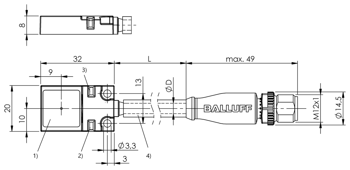 Inductive proximity switches and proximity sensors