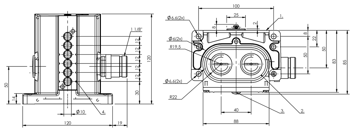 Mechanical multiple position limit switches with safety switch positions