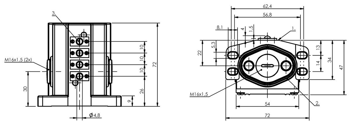 Mechanical multiple position limit switches