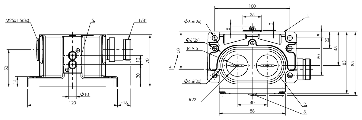 Mechanical multiple position limit switches with safety switch positions