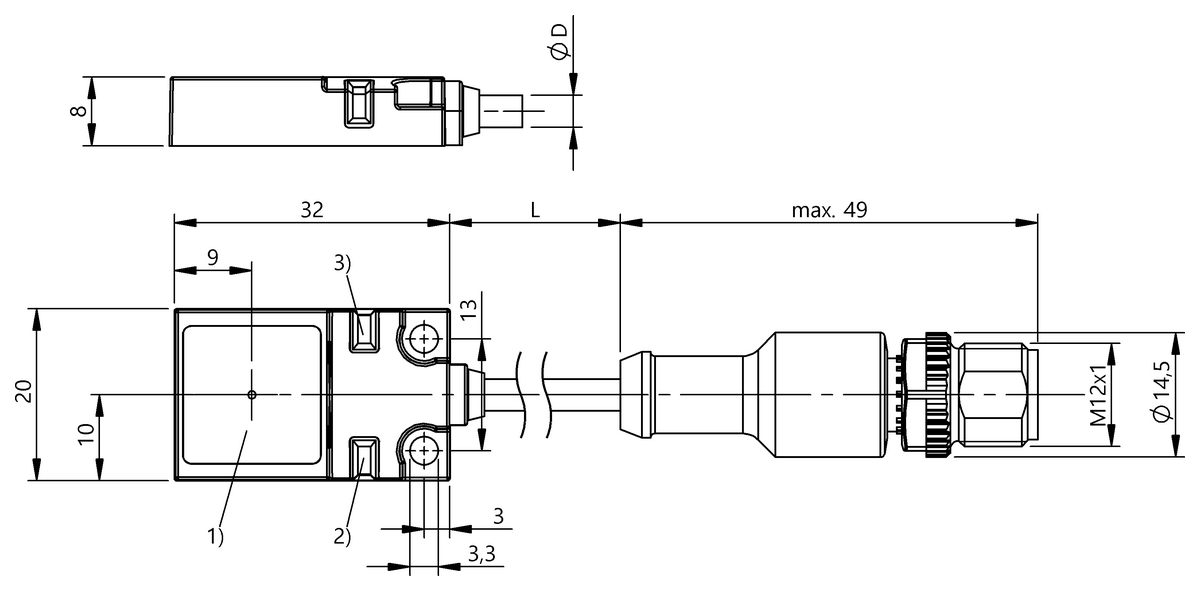 Inductive proximity switches and proximity sensors