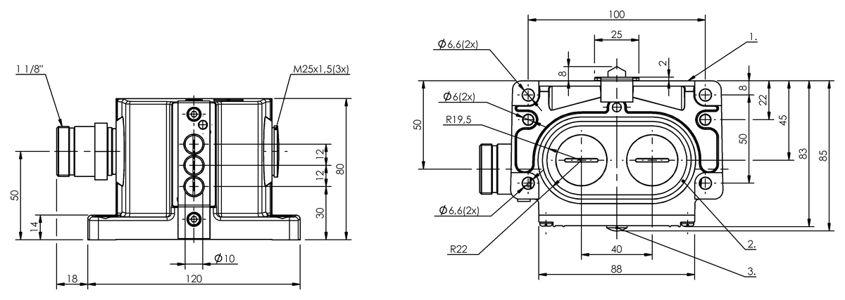 Mechanical multiple position limit switches with interchangeable plunger unit