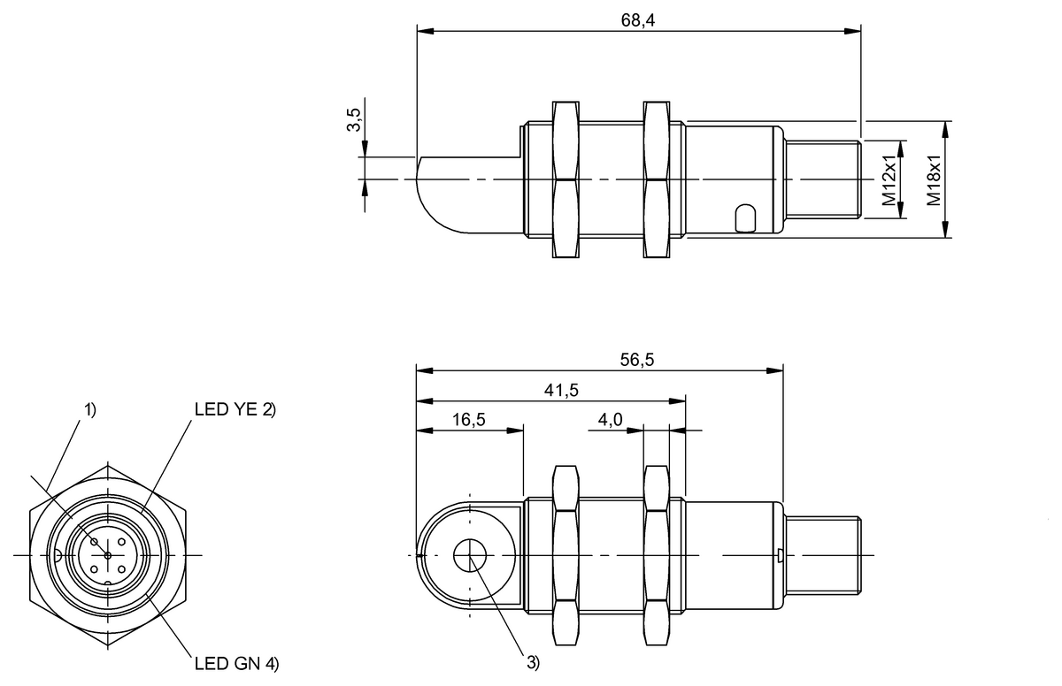 Ultrasonic sensors with analog output or digital output