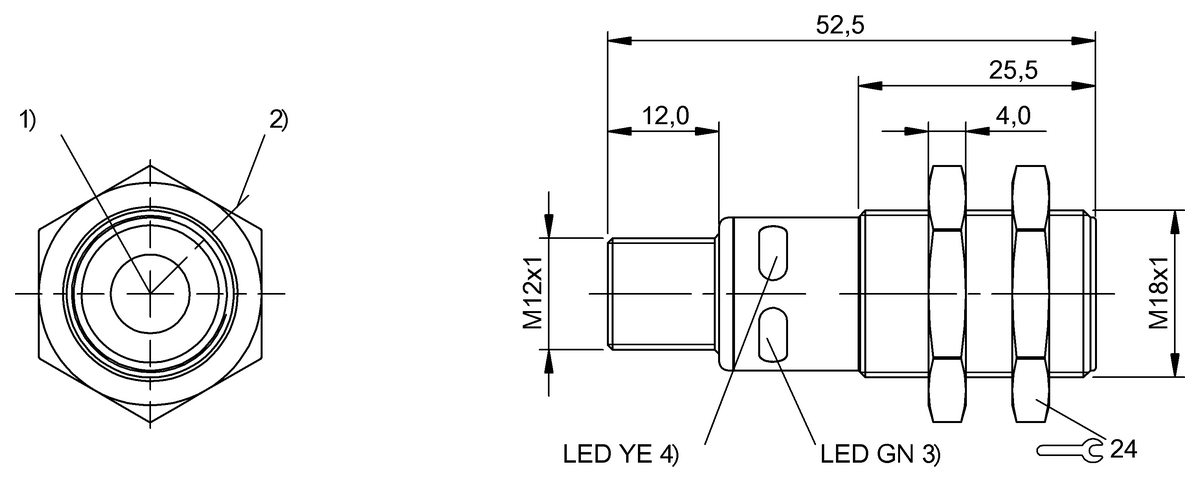 Ultrasonic sensors with analog output or digital output