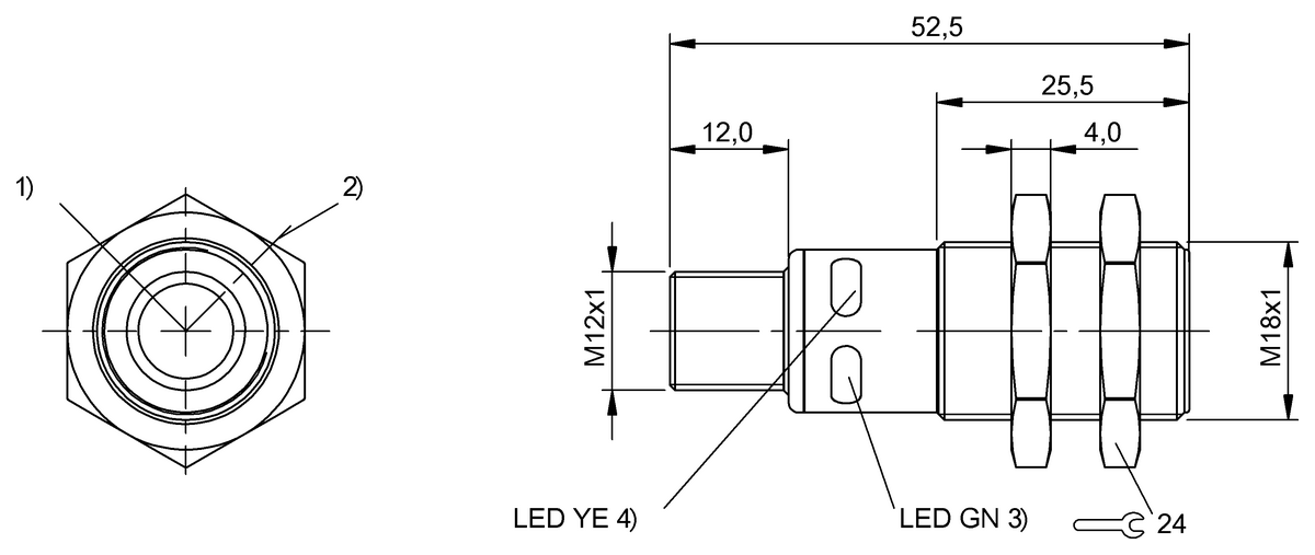 Ultrasonic sensors with analog output or digital output