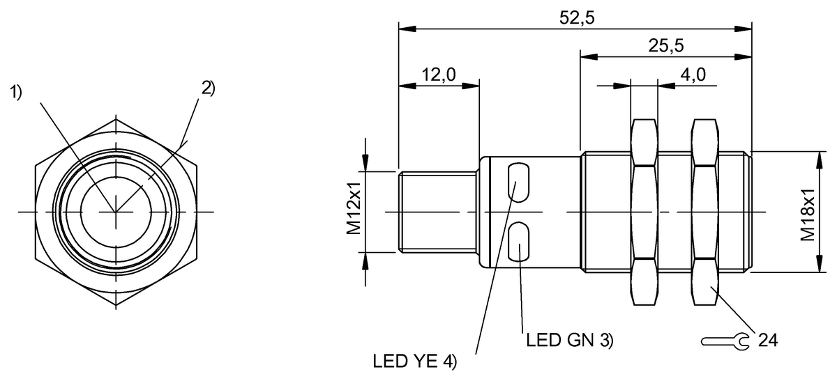 Ultrasonic sensors with analog output or digital output