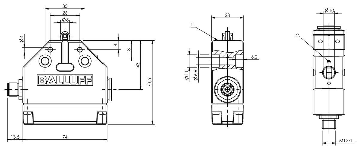 Mechanical single position limit switches with safety switch positions