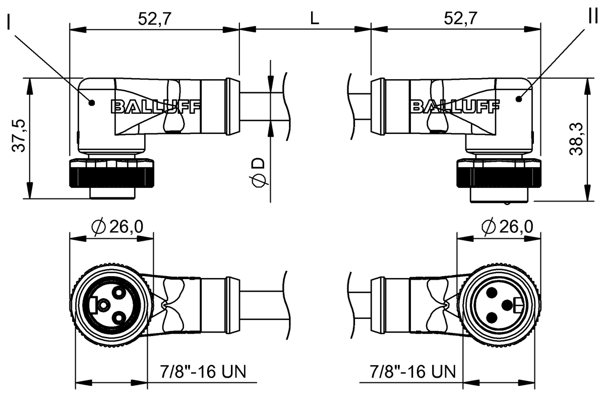 Double-ended cordsets