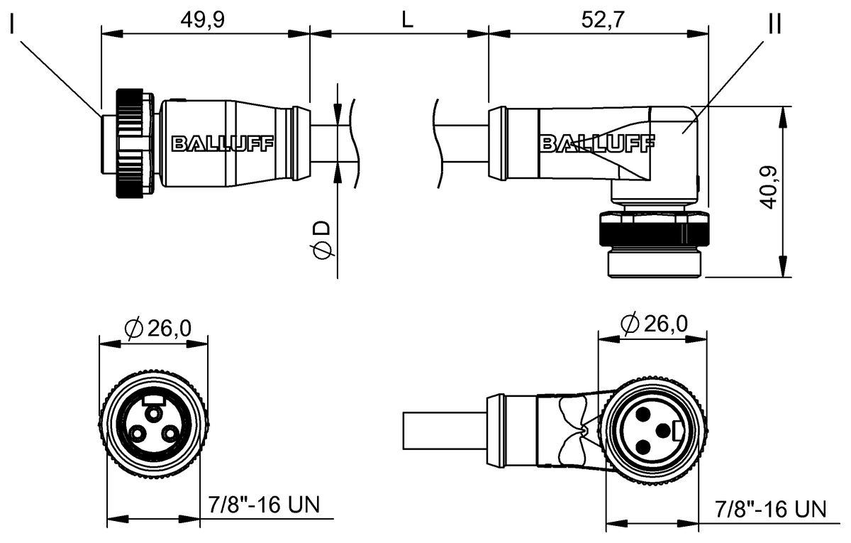 Double-ended cordsets