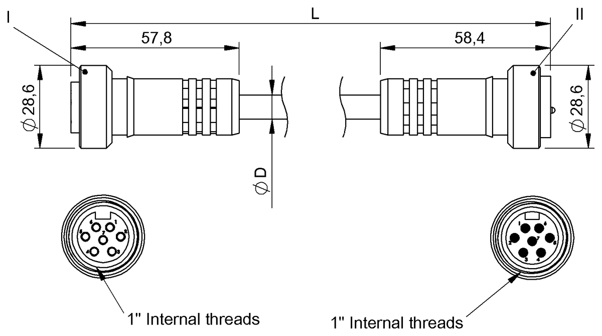 Double-ended cordsets