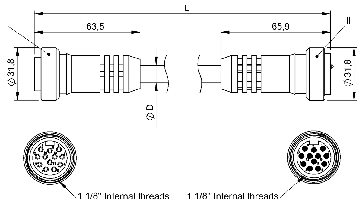 Double-ended cordsets