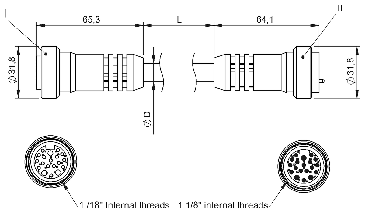 Double-ended cordsets